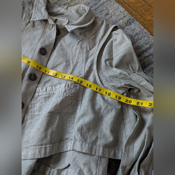 Hei Hei Anthropologie Renley Handkerchief Jacket Green Cropped Layered - Picture 3 of 7